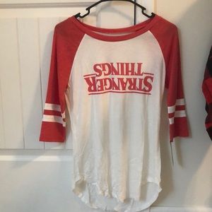 stranger things baseball tee